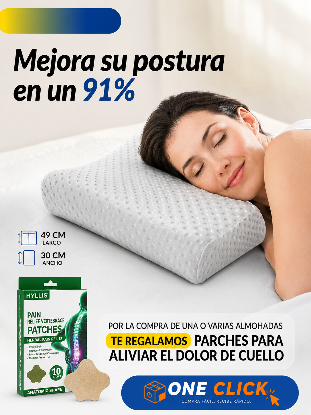 ALMOHADA ERGONÓMICA CERVICAL PREMIUN